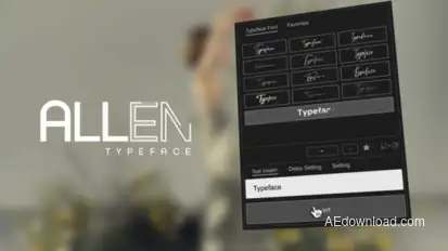 Animated Typeface - Allen Titles template preview
