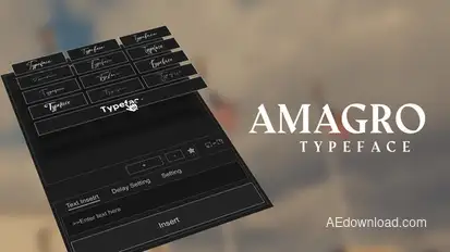 Animated Typeface - Amagro Titles template preview