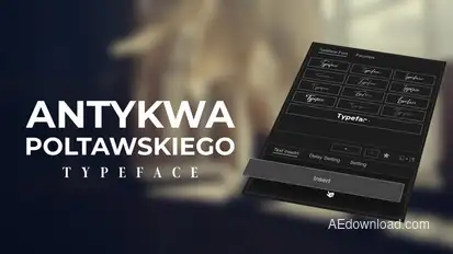 Animated Typeface - Antykwa Poltawskiego Titles template preview