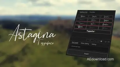 Animated Typeface - Astagina Signature Titles template preview