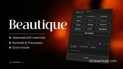 Animated Typeface - Beautique Display Titles template preview