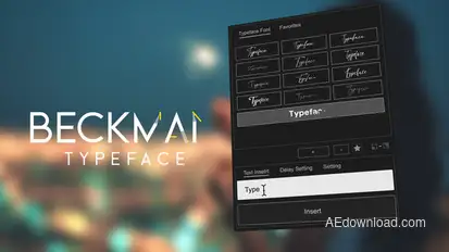 Animated Typeface - Beckman Titles template preview