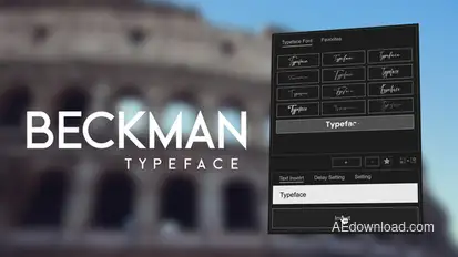 Animated Typeface - Beckman Titles template preview