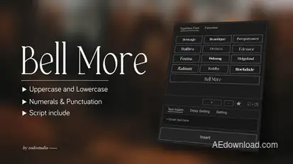 Animated Typeface - Bell More Titles template preview