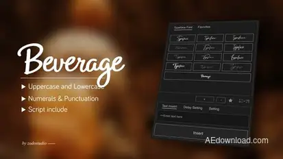 Animated Typeface - Beverage Titles template preview
