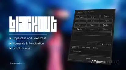 Animated Typeface - Blackout Titles template preview