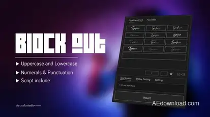 Animated Typeface - Block Out Titles template preview