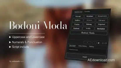 Animated Typeface - Bodoni Moda Titles template preview