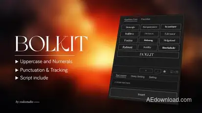 Animated Typeface - Bolkit Rayek Titles template preview