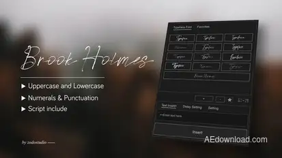 Animated Typeface - Brook Holmes Titles template preview