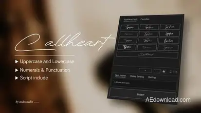 Animated Typeface - Callheart Titles template preview