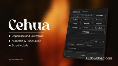 Animated Typeface - Cehua Free Titles template preview