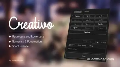 Animated Typeface - Creativo Titles template preview