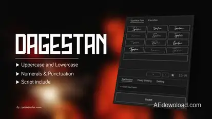 Animated Typeface - Dagestan Titles template preview