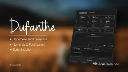 Animated Typeface - Dufanthe Titles template preview