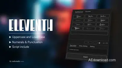 Animated Typeface - Eleventh Square Titles template preview