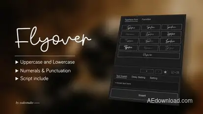 Animated Typeface - Flyover Titles template preview