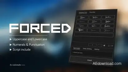 Animated Typeface - Forced Square Titles template preview