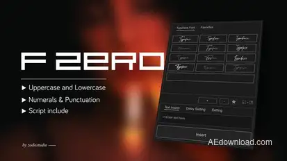 Animated Typeface - FZero GX Menu Font Titles template preview