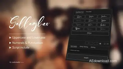 Animated Typeface - Gallagher Titles template preview