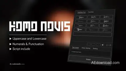 Animated Typeface - Homo Novis Titles template preview