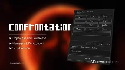 Animated Typeface - Indo Malay Confrontation Titles template preview