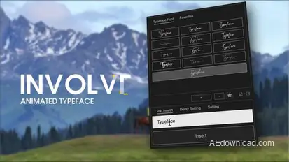 Animated Typeface - Involve Titles template preview