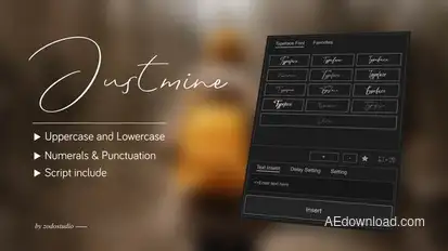 Animated Typeface - Justmine Titles template preview