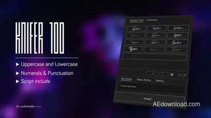 Animated Typeface - Knifer 100 Titles template preview