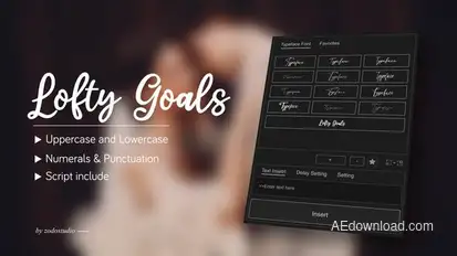 Animated Typeface - Lofty Goals Titles template preview
