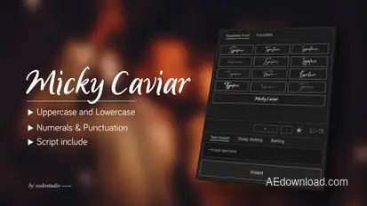 Animated Typeface - Micky Caviar Titles template preview