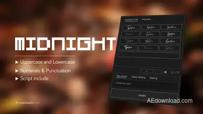 Animated Typeface - Midnight Letters Titles template preview