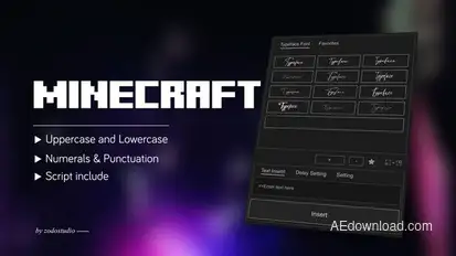 Animated Typeface - Minecraft Fifty Solid Titles template preview