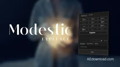 Animated Typeface - Modestic Titles template preview