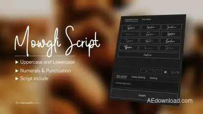 Animated Typeface - Mowgli Script Titles template preview