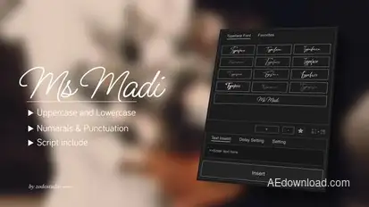 Animated Typeface - Ms Madi Titles template preview