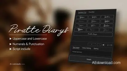 Animated Typeface - Piratte Diarys Titles template preview
