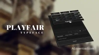 Animated Typeface - Playfair Titles template preview