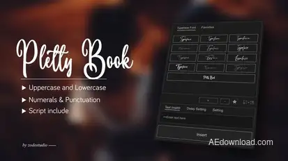 Animated Typeface - Pletty Book Titles template preview