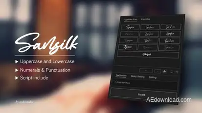 Animated Typeface - Sansilk Titles template preview