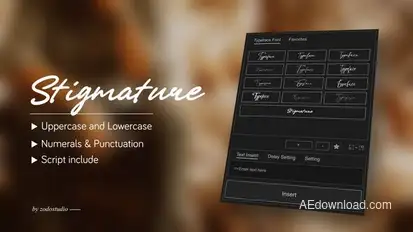 Animated Typeface - Stigmature Titles template preview