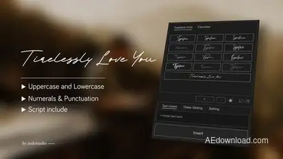 Animated Typeface - Tirelessly Love You Titles template preview