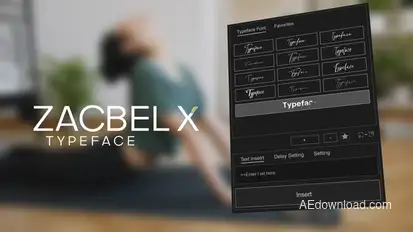 Animated Typeface - Zacbel X Titles template preview