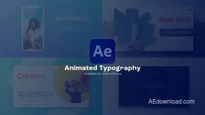 Animated Typography Titles template preview