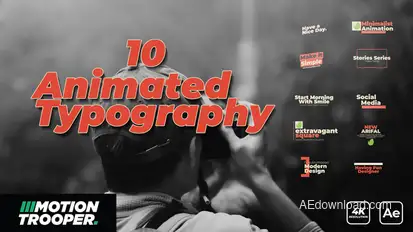 Animated Typography Titles template preview