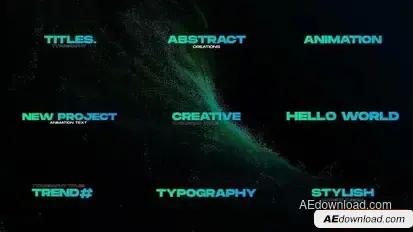 Animated Typography | AE Titles template preview