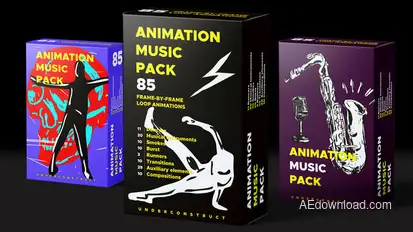 Animation music pack Elements template preview