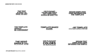 Animation Text Titles template preview