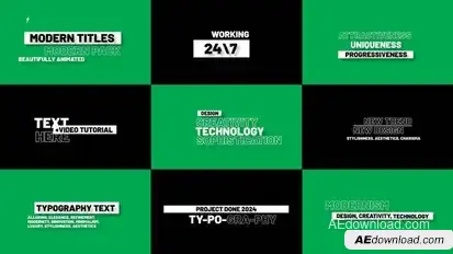 Animation Text  AE Titles template preview