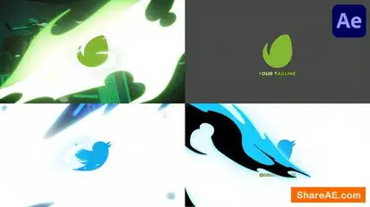 Anime Action Logo for After Effects Logo Stings template preview